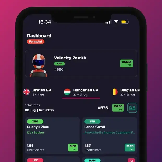 FantaFOne: App Fantasy Motorsports